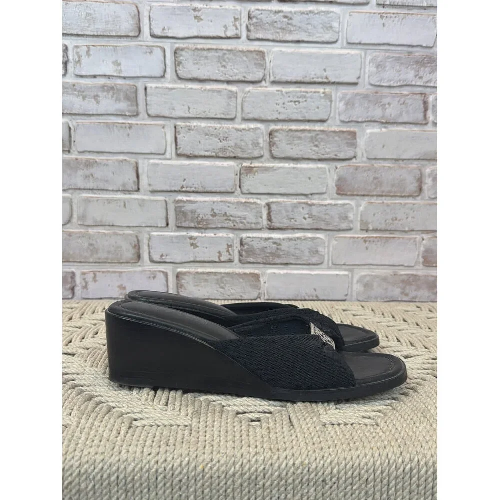 Brighton Wedges – Black, Size 8.5 – Good Condition